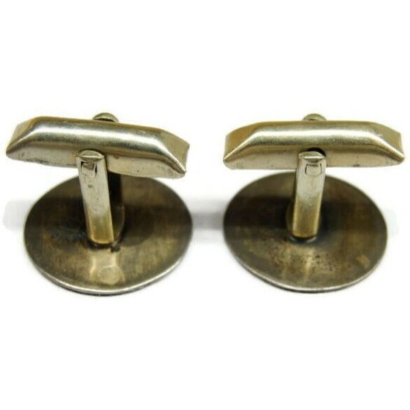 Vintage 925 Hecho en Mexico Mayan Calendar Cuff Link Shirt Tux Cufflinks ECHI - Picture 7 of 10